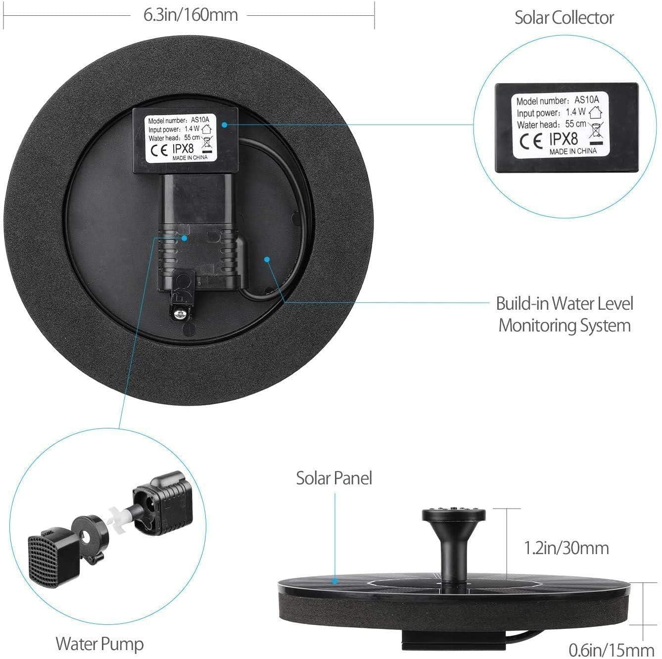 Solar Fountain Oasis (With LED Light)