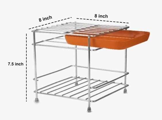 Heavy Duty Stainless Steel Matka Stand with Water Tray – For Flat Base Matkas & Drums