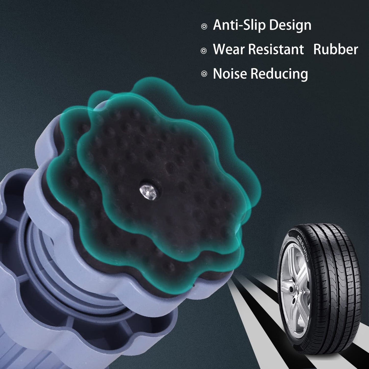 VibroGuard™️ Washing Machine Adjustable Height Footpads (Pack of 4) – Anti-Vibration Pads for Noise Reduction and Appliance Stability