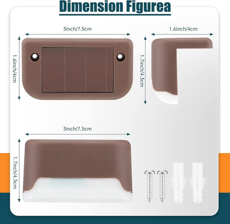 Radiant Solar Powered Waterproof Deck Lights for Outdoors