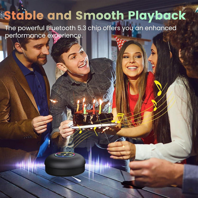 Bathroom Waterproof Wireless Bluetooth Speakers with LED Light