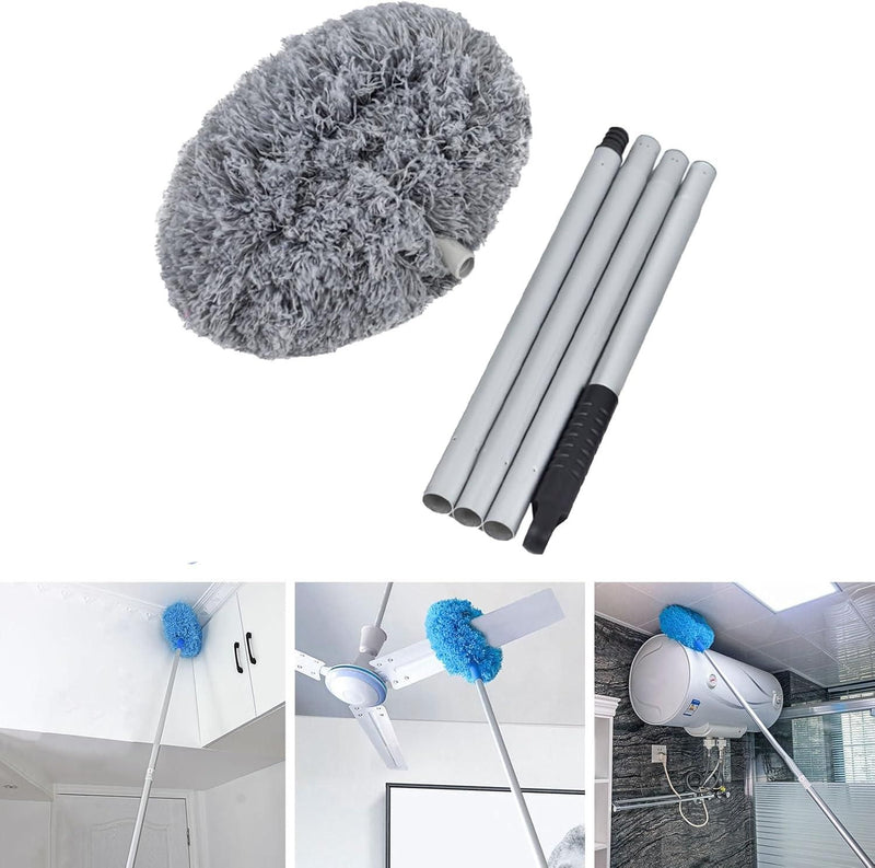 Microfiber Ceiling Fan Duster with Extension Handle - Reusable & Washable
