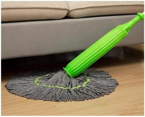 Trenzio 360° Spin Bamboo Mop | Self-Wringing, Reusable Microfiber Pad 🌱