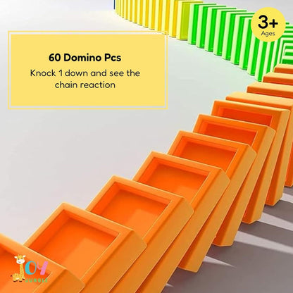 Domino Dash Train: Kids Educational Toy with Light & Sound