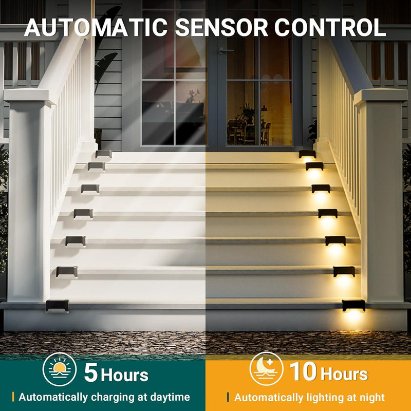 Radiant Solar Powered Waterproof Deck Lights for Outdoors