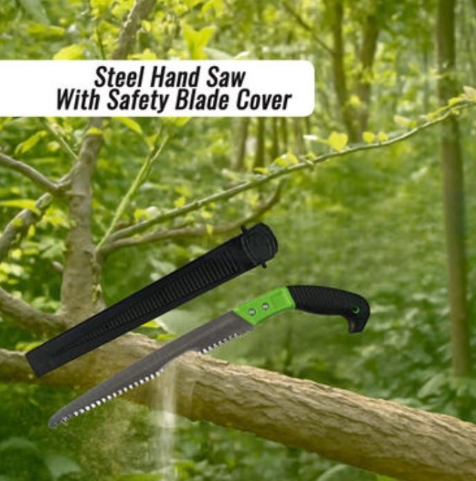 Folding Steel Saw 3 Edge Sharpen Teeth with Plastic Cover
