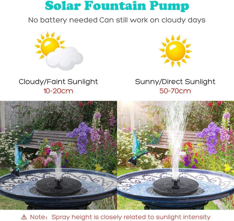 Solar Fountain Oasis (With LED Light)