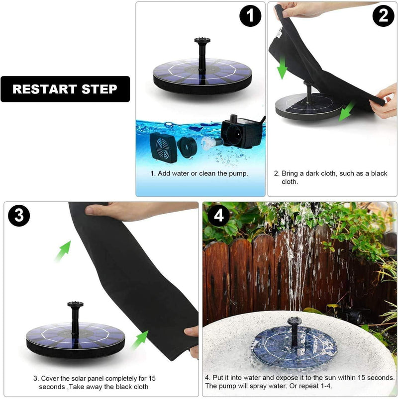 Solar Fountain Oasis (With LED Light)
