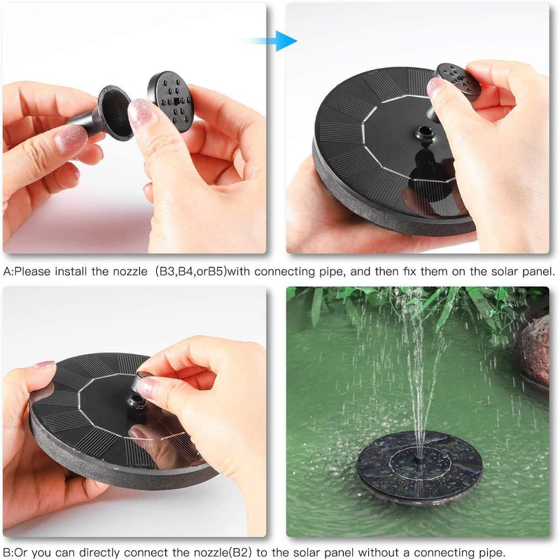 Solar Fountain Oasis (With LED Light)