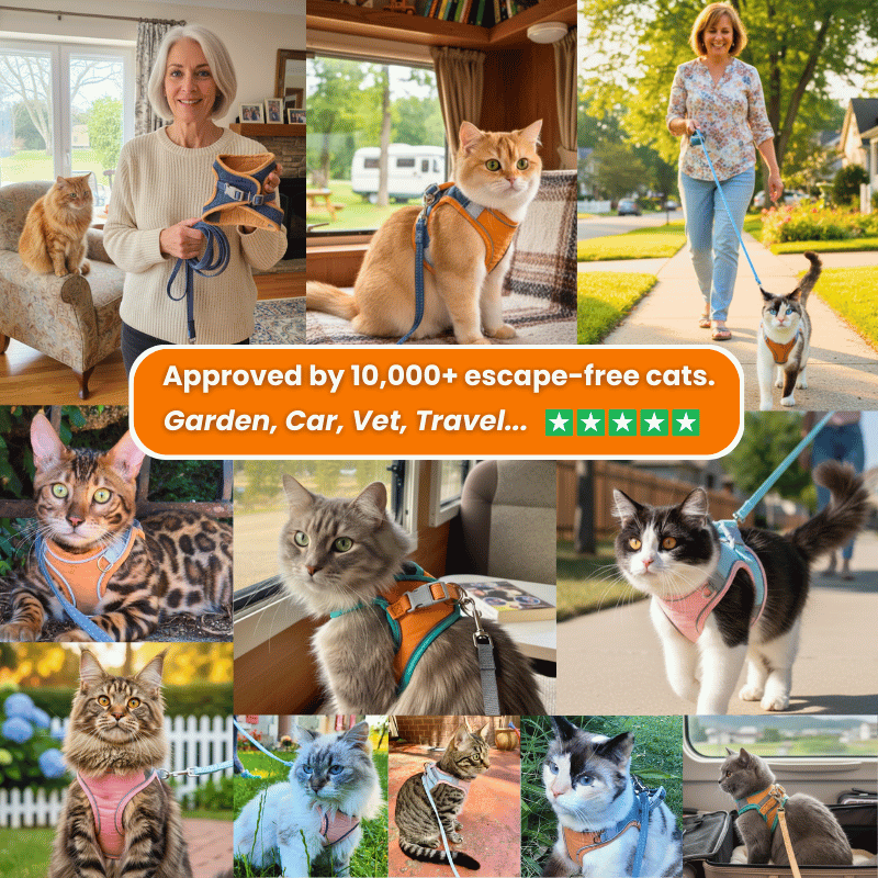 Cat Harness with Leash Adjustable Comfortable