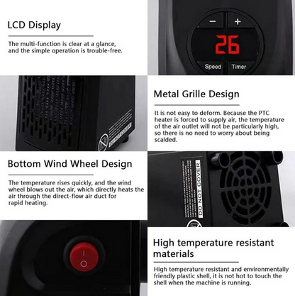 Electric Portable Mini Handy Heater Plug-In Wall (400w)